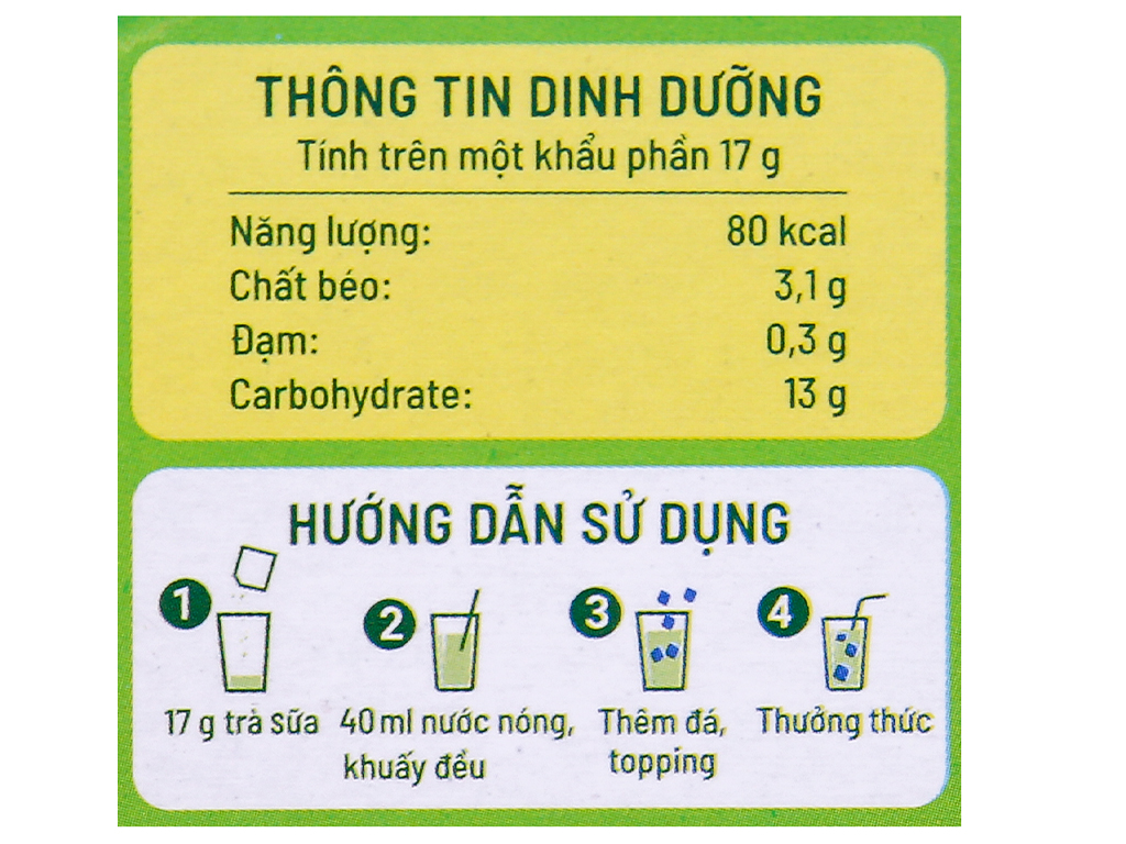 TRÀ SỮA MATCHA WIL HỘP 10 GÓI