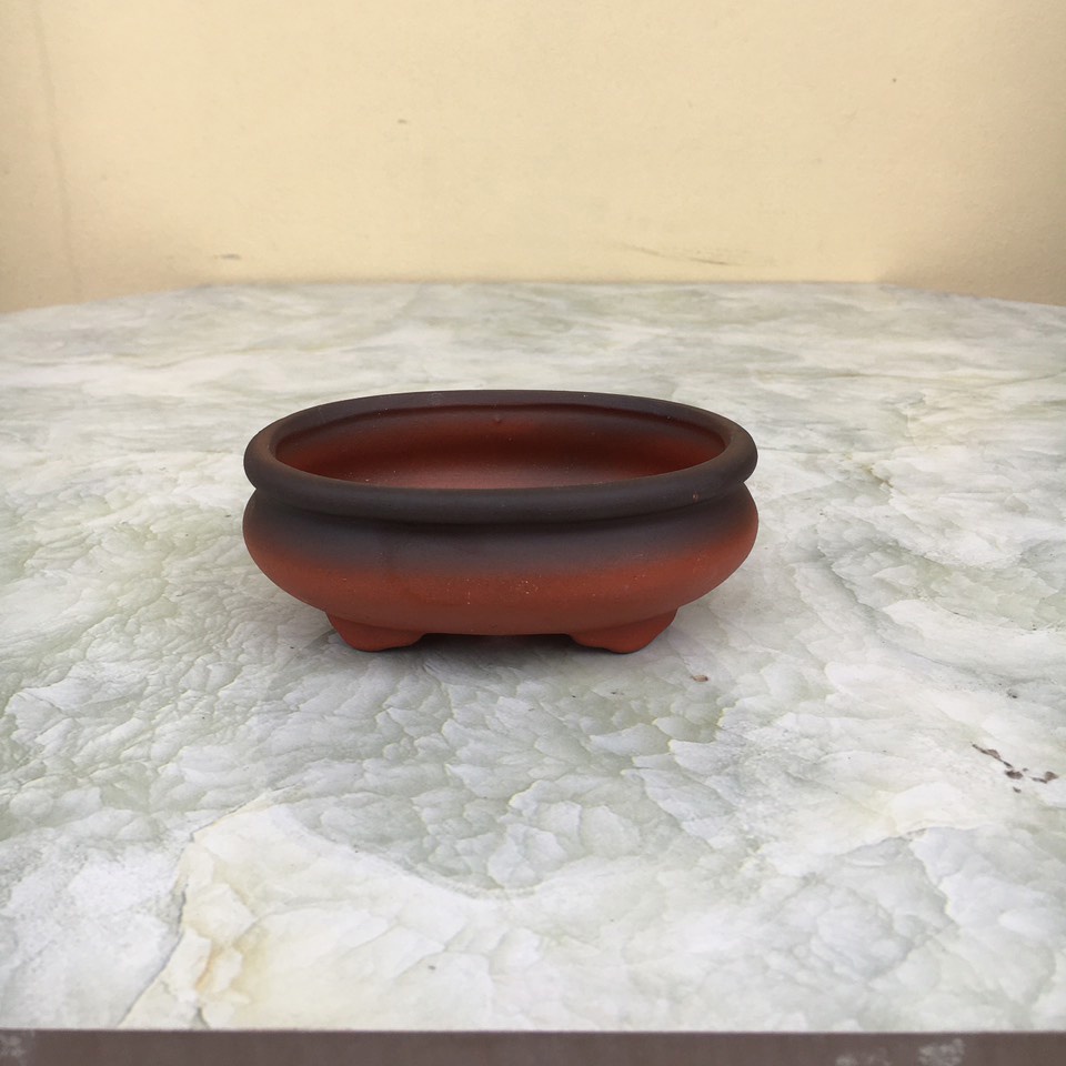 Chậu bonsai Ovan mini đất nung gốm Bát tràng 1 size BM-149