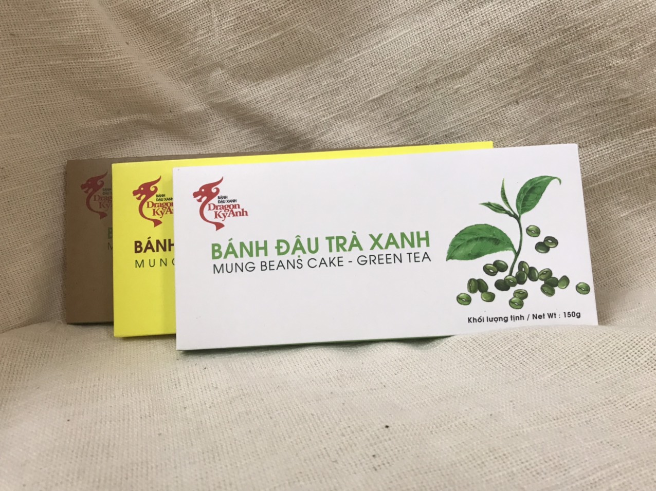 Bánh đậu xanh vị trà xanh Ròng Vàng Kỳ Anh