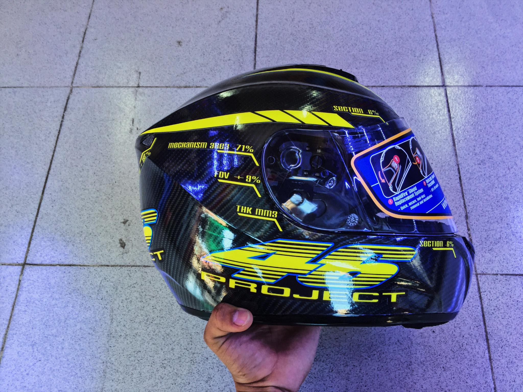 [HCM]TEM DÁN NÓN FULLFACE AGV 46 PROJECT