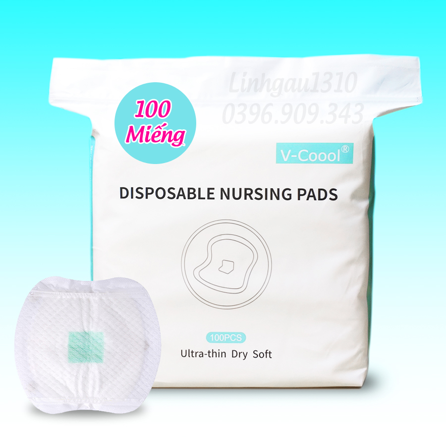 Miếng lót thấm sữa Vcool bịch 100 miếng