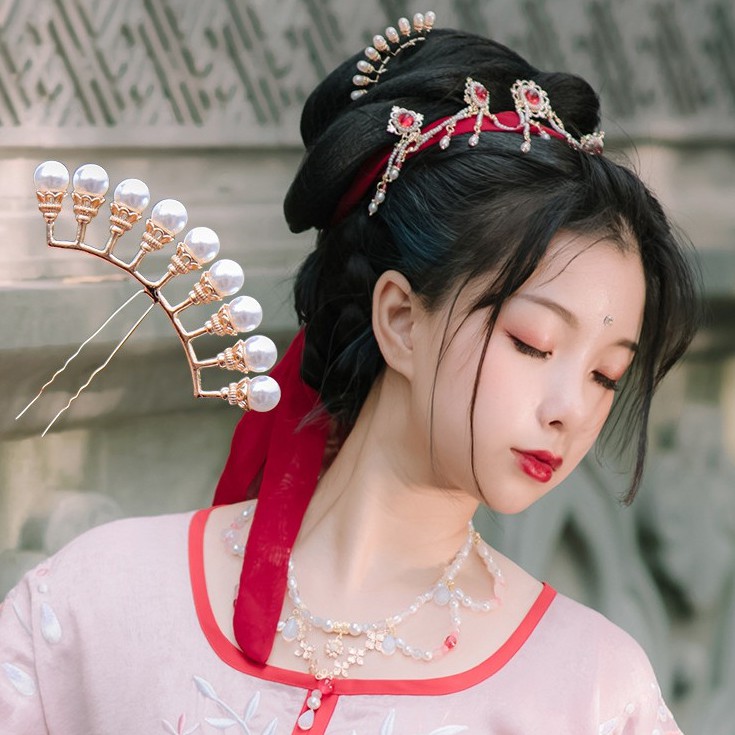 [Có sẵn] Trâm cài tóc kim loại cổ trang cực HOT cho nữ