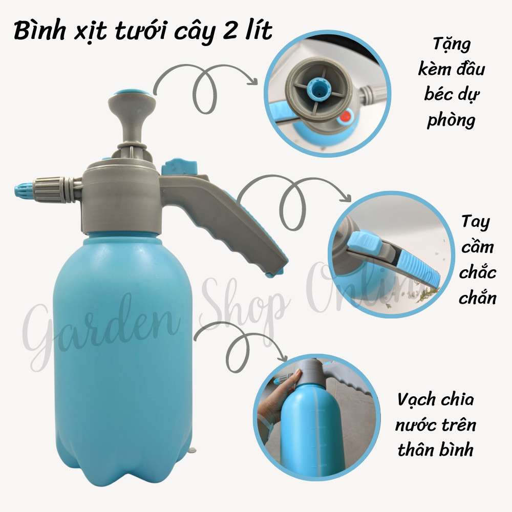 Bình xịt phun sương,tưới cây 2 lít