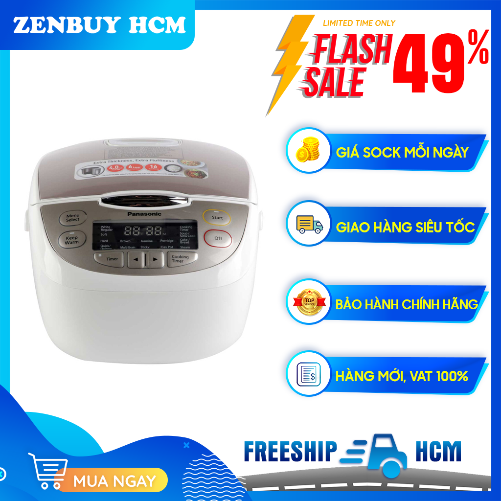 Nồi cơm điện tử Panasonic 1 lít SR-CP108NRAM