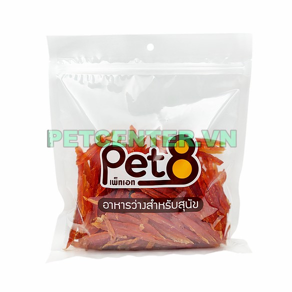 Snack Thức Ăn Thưởng Gà Sấy PET8 Cho Thú Cưng