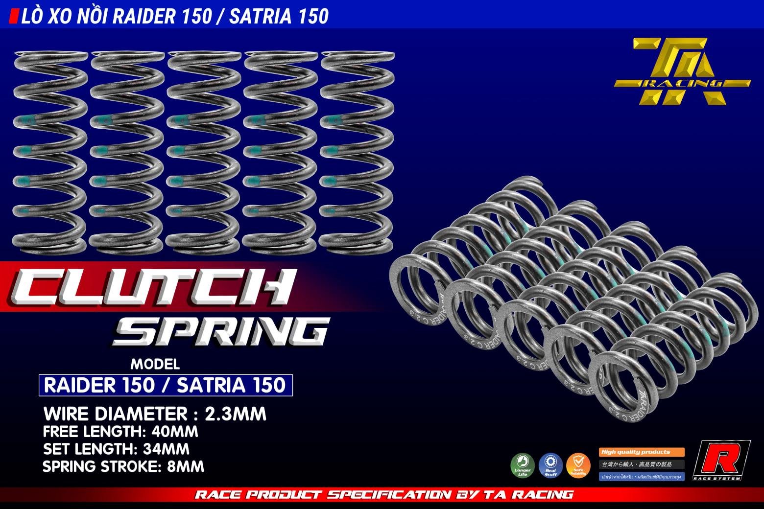 Lò xo nòi -Raider satria 150 -TA racing 2.3mm