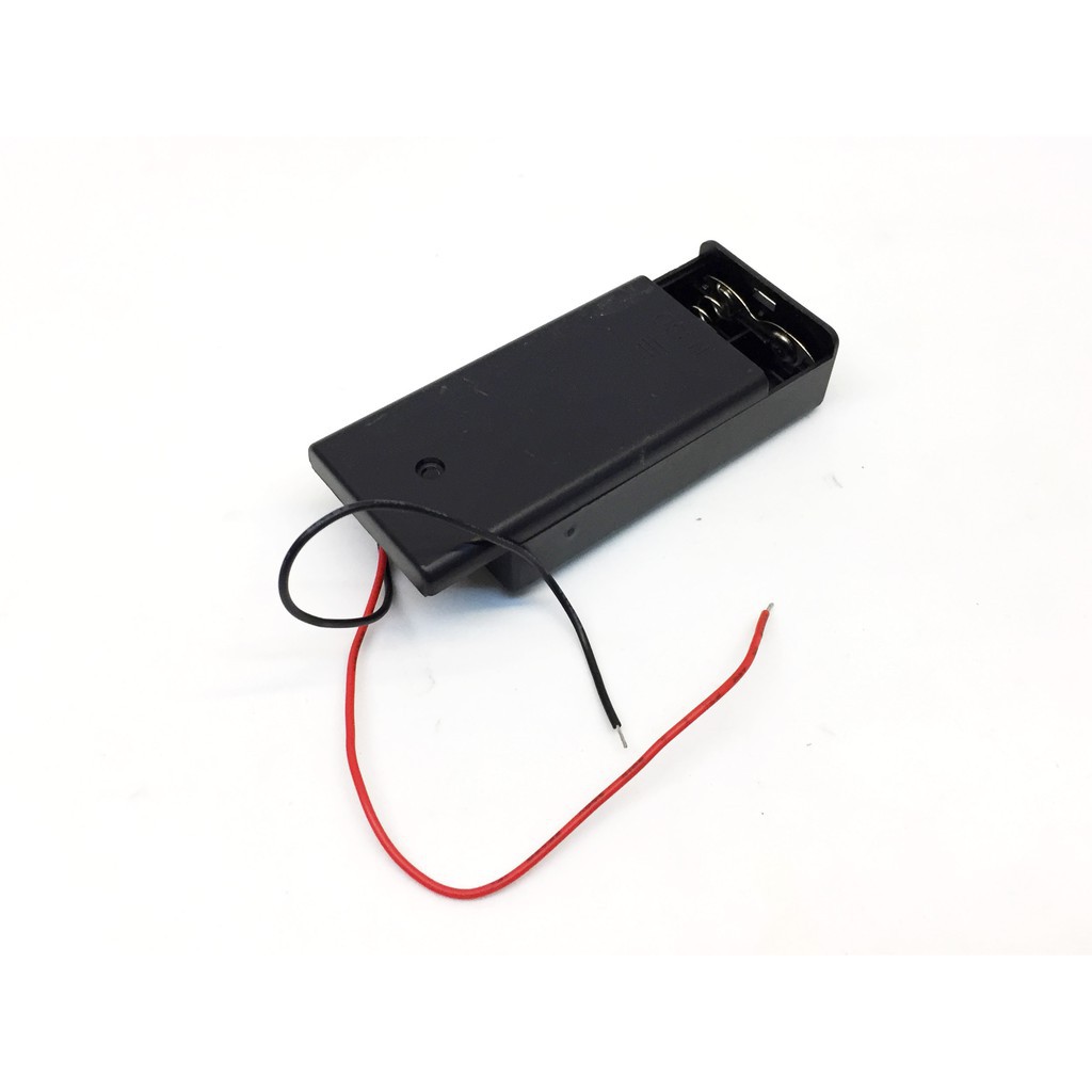Đế pin tiểu aa 2 pin có nắp