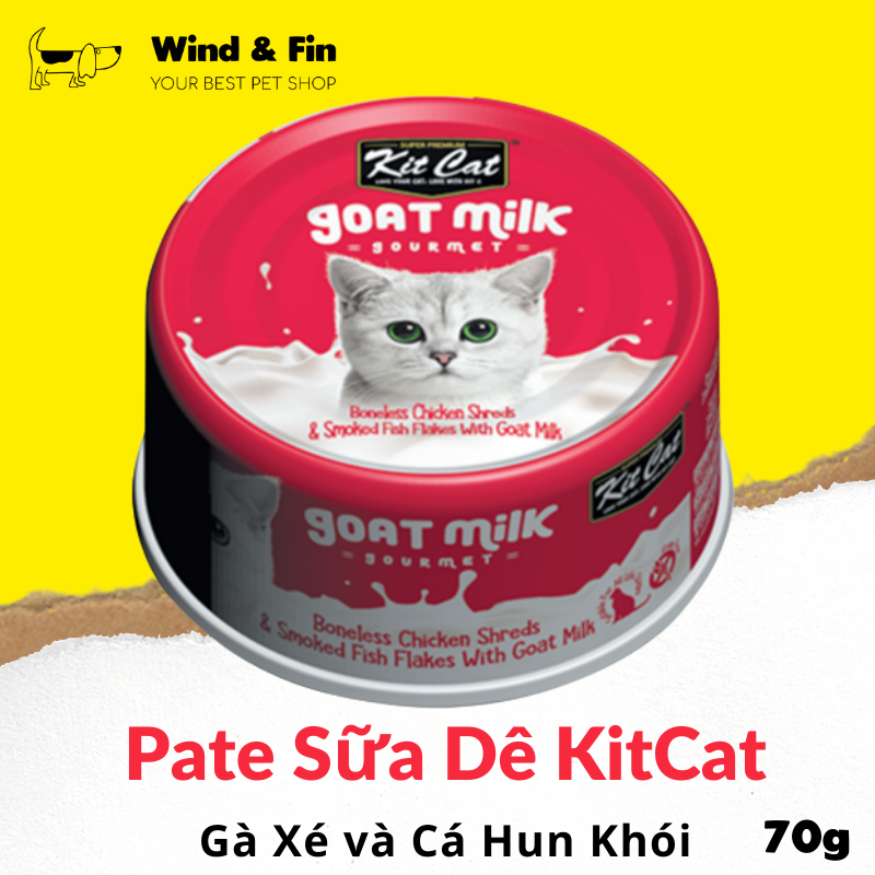 Pate Cho Mèo KitCat Thịt Gà và Sữa Dê 70g