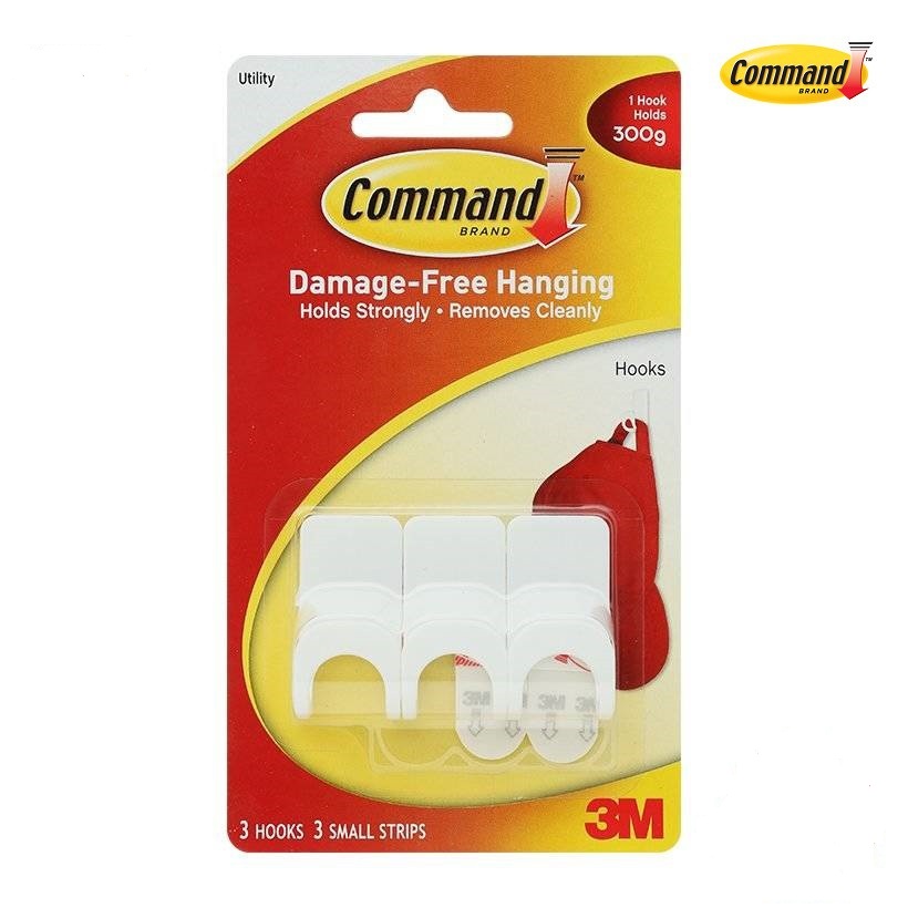 Móc dán tường tròn 300gr vỉ 3 cái Command 3M 17402