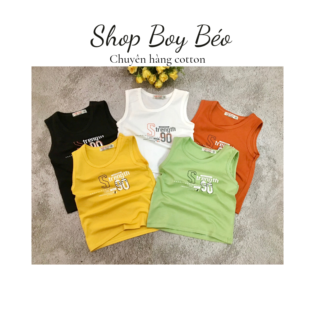 Áo ba lỗ bé trai S90💥 FREE SHIP 💥 áo sát nách trẻ em 4 tháng dén 5 tuổi chất cotton4 chiều mềm mịn mát