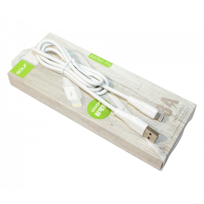Cáp sạc nhanh iphone 3A Golf GC-64i dài 1m