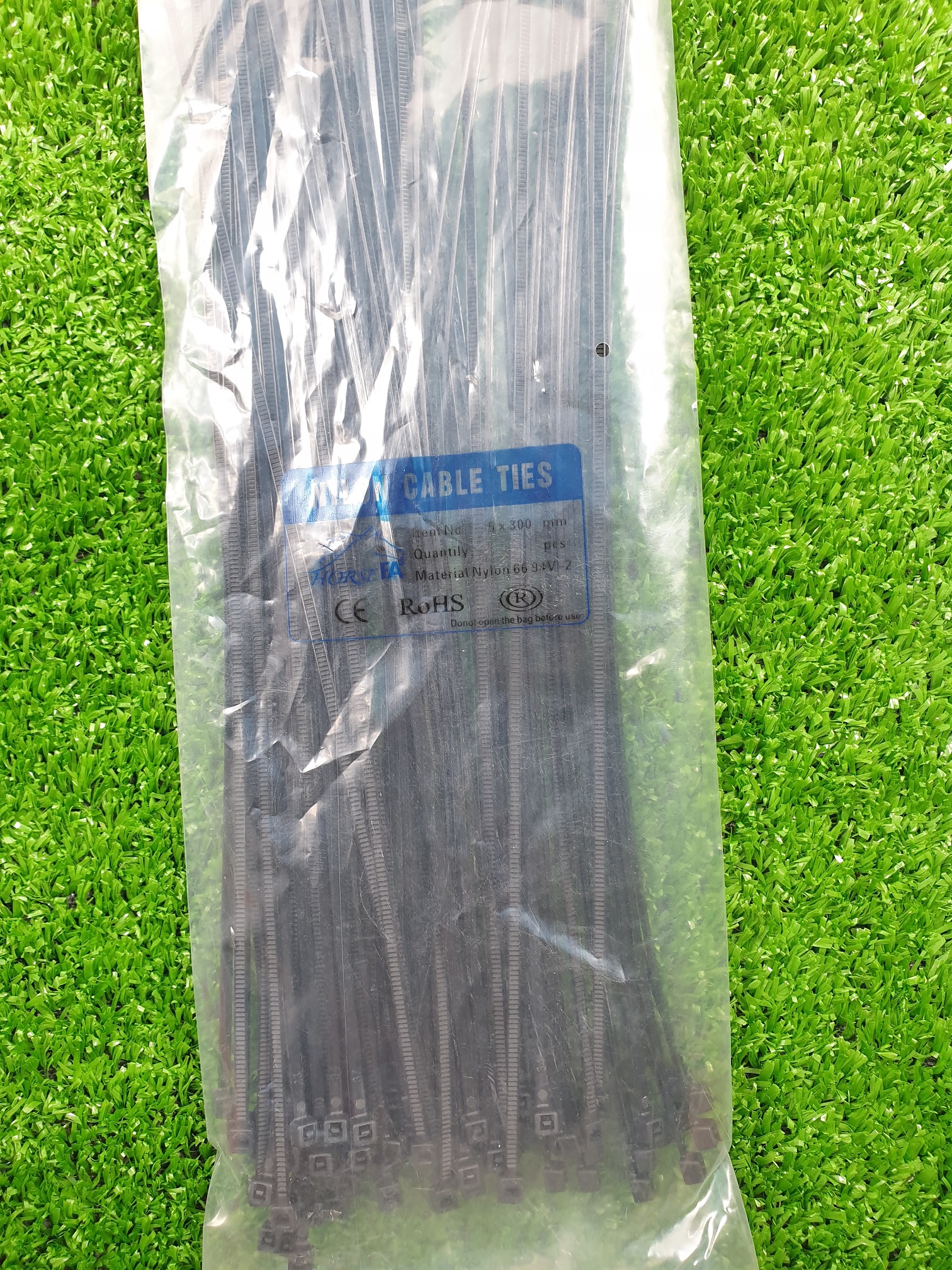 Drawstring Cord 30cm X 5Li White - Black (30cm) - Thien Van Led Light