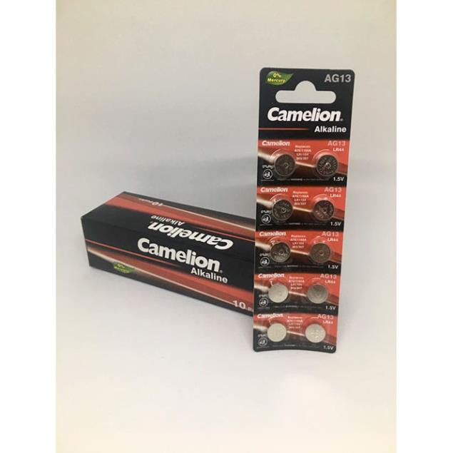 Vỉ 10 viên AG13 A76 LR44 Camelion thay máy tính Casio