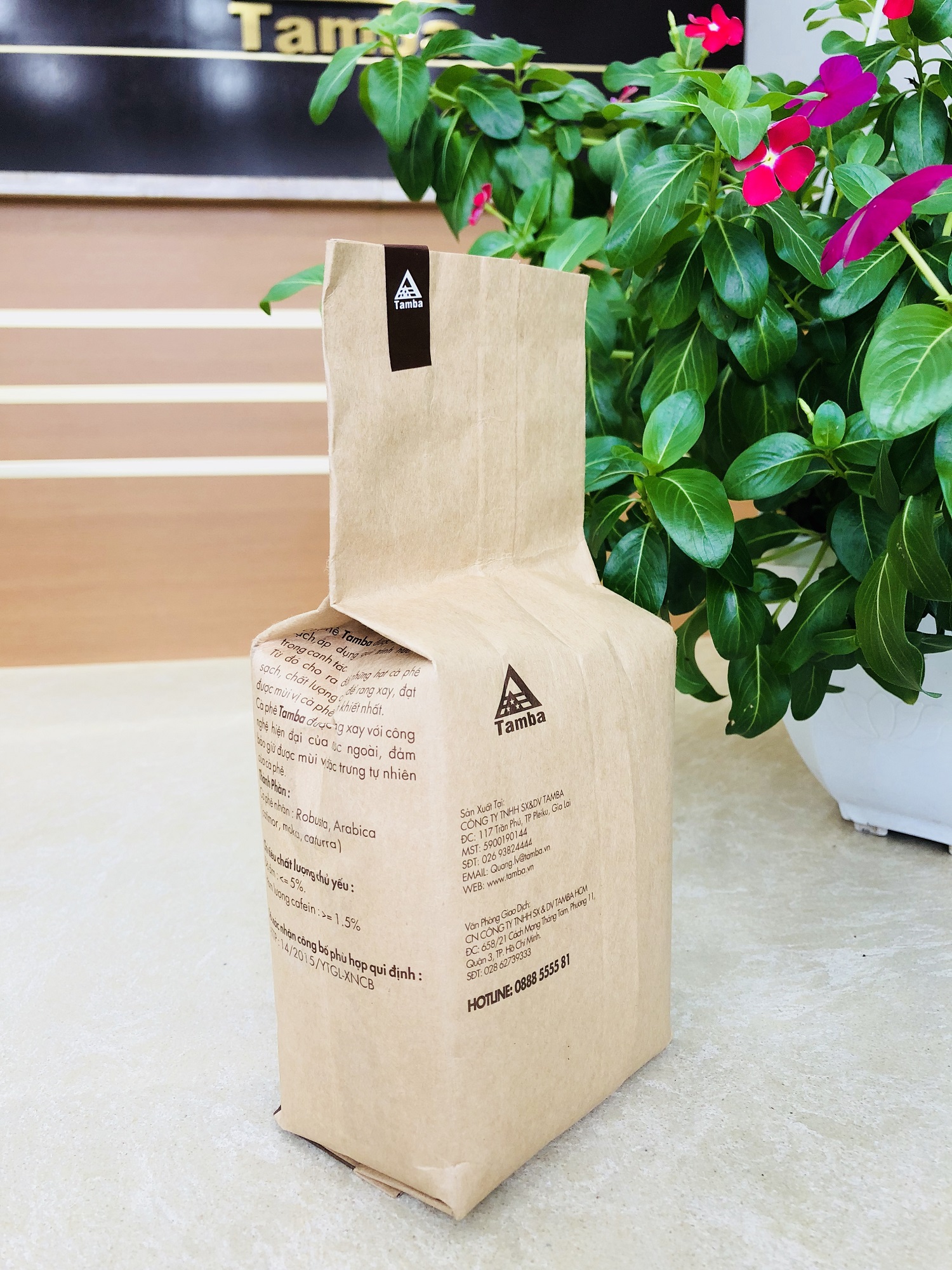 Cà phê bột Robusta R1 - Dark Roast - Tamba Coffee - 500gr
