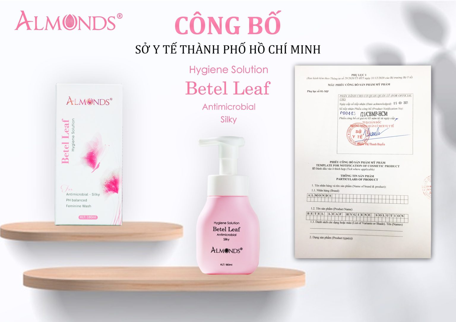 [HCM][Hoàn 10% tối đa 50k][Mua 2 giảm 5%]Dung dịch vệ sinh phụ nữ lá trầu Almonds