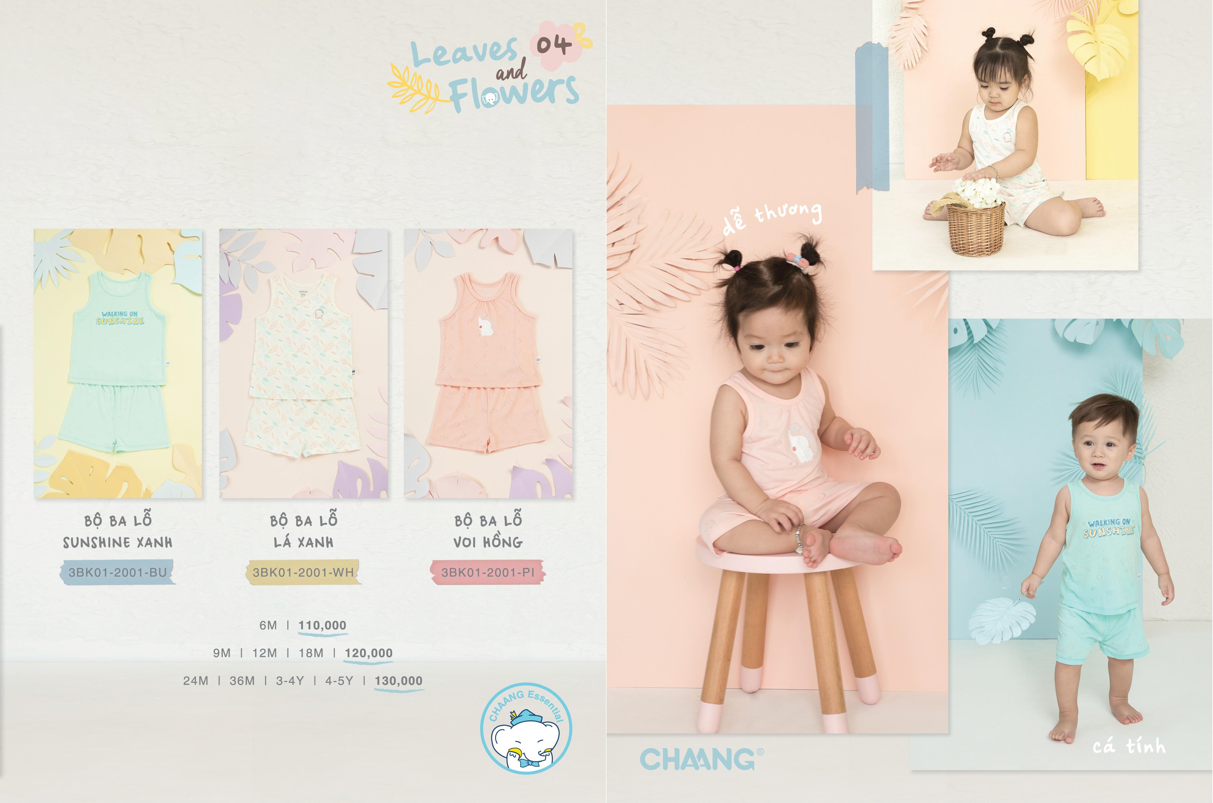 Bộ ba lỗ Chaang lá xanh