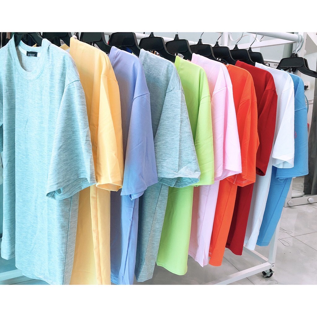 Combo 10 Áo Thun Trơn Nam Nữ Được Chọn Màu Đủ Size