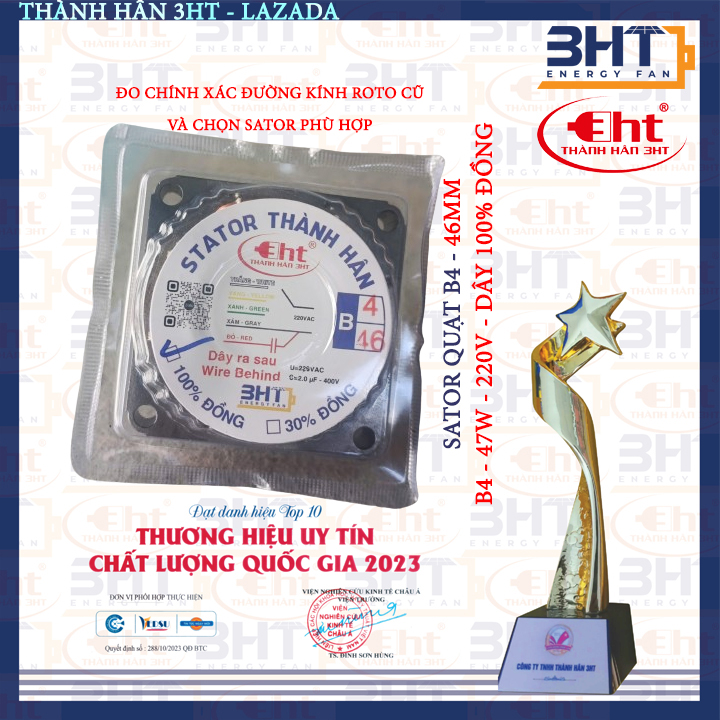 3 CÁI * Stator quạt B4 - 47W dây đồng (30-100%)