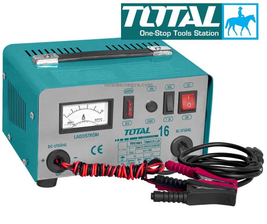 Máy sạc bình điện ắc qui 12V 24V 6V TOTAL INGCO TBC1601 ING-CB1601
