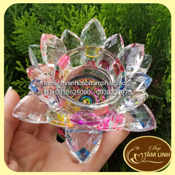 Chân nến pha lê đèn cầy cao cấp