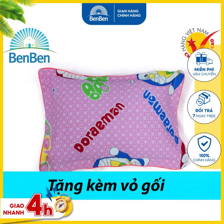 Gối trẻ em size 30x40cm, hàng VN + tặng vỏ gối - Ben Ben - gối mẫu giáo, gối nhà trẻ