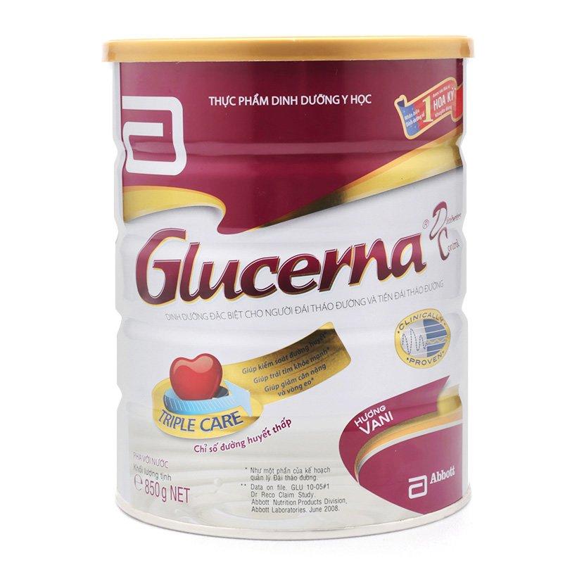 (Mẫu mới) Sữa bột Abbott Glucerna Hương Vani 850g