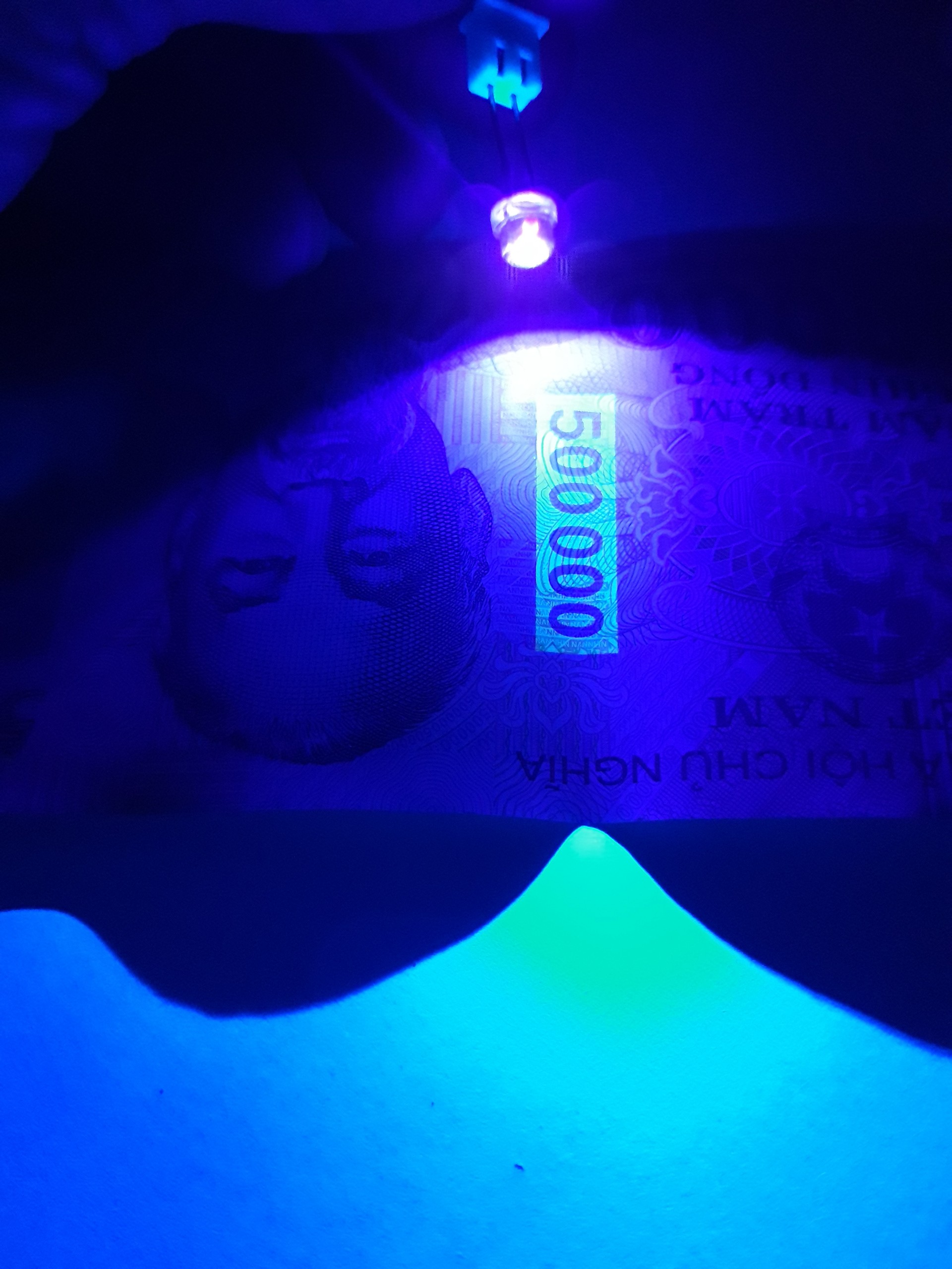 10 bóng led uv 395 hình nón