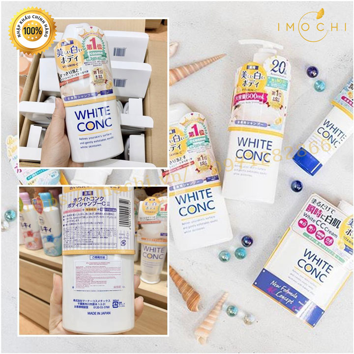 Sữa Tắm Trắng Da White ConC Nhật Bản 360ml