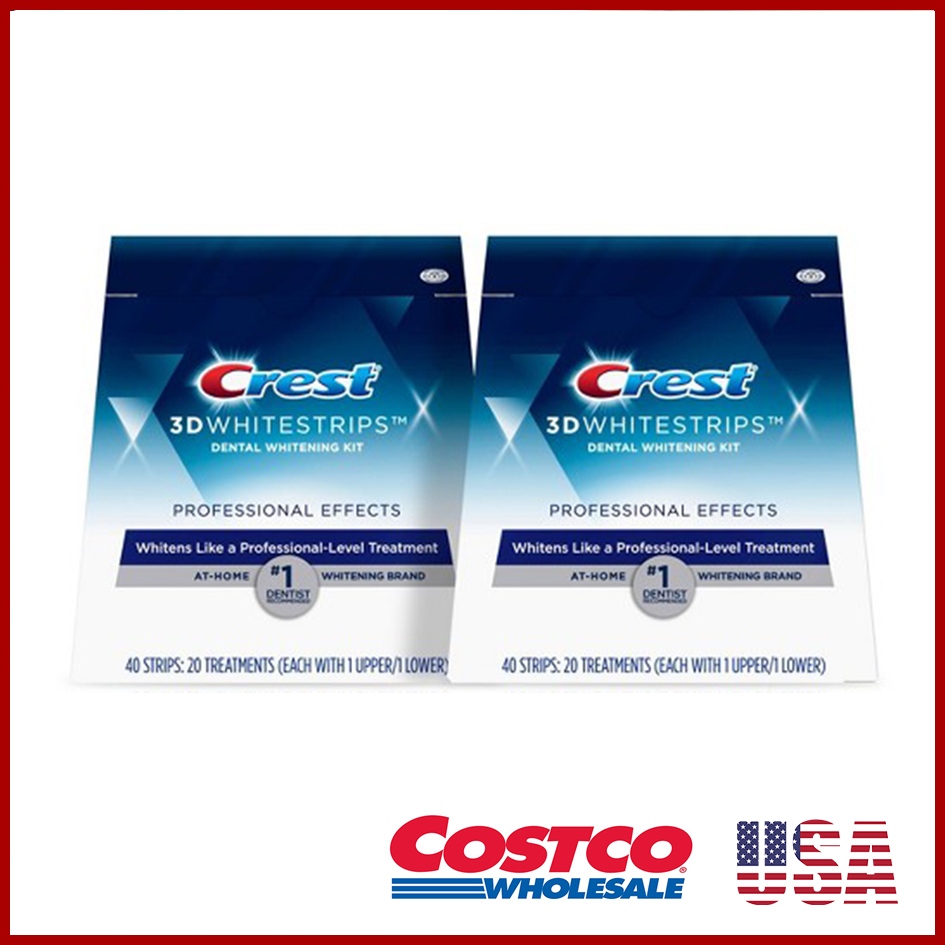 20 gói dán trắng răng Crest 3D Whitestrips Professional Effects Teeth Whitening Kit [HÀNG LOẠI 1 NỘI ĐỊA MỸ, CAM KẾT KHÔNG GIẢ]