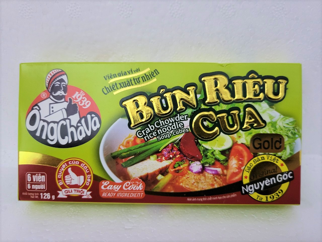 Viên gia vị nấu ăn ông chà và crab chowder rice noodle soup cubes