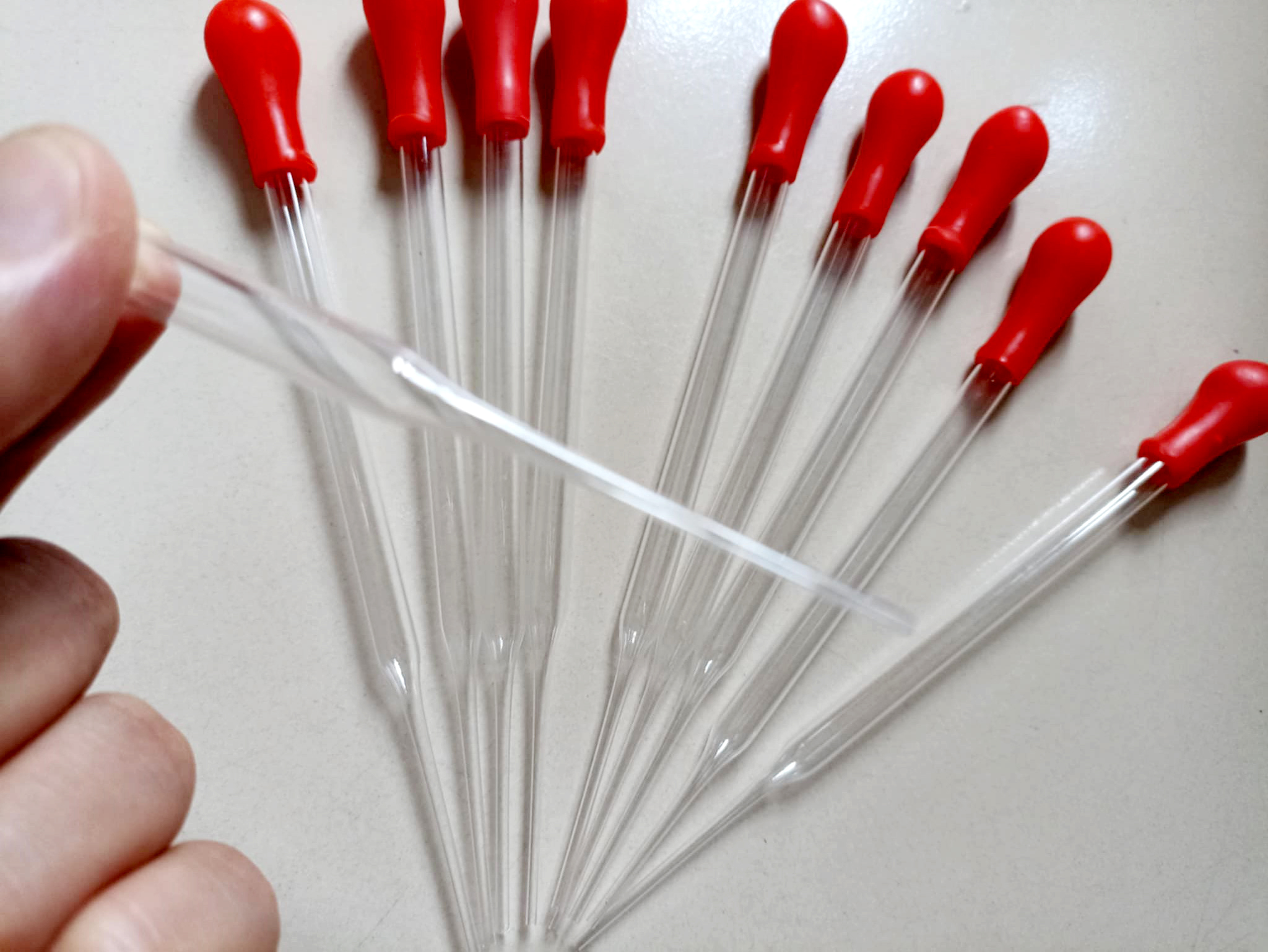 [combo 10 bộ] Pipet thủy tinh - Ống hút quả bóp cao su loại đẹp