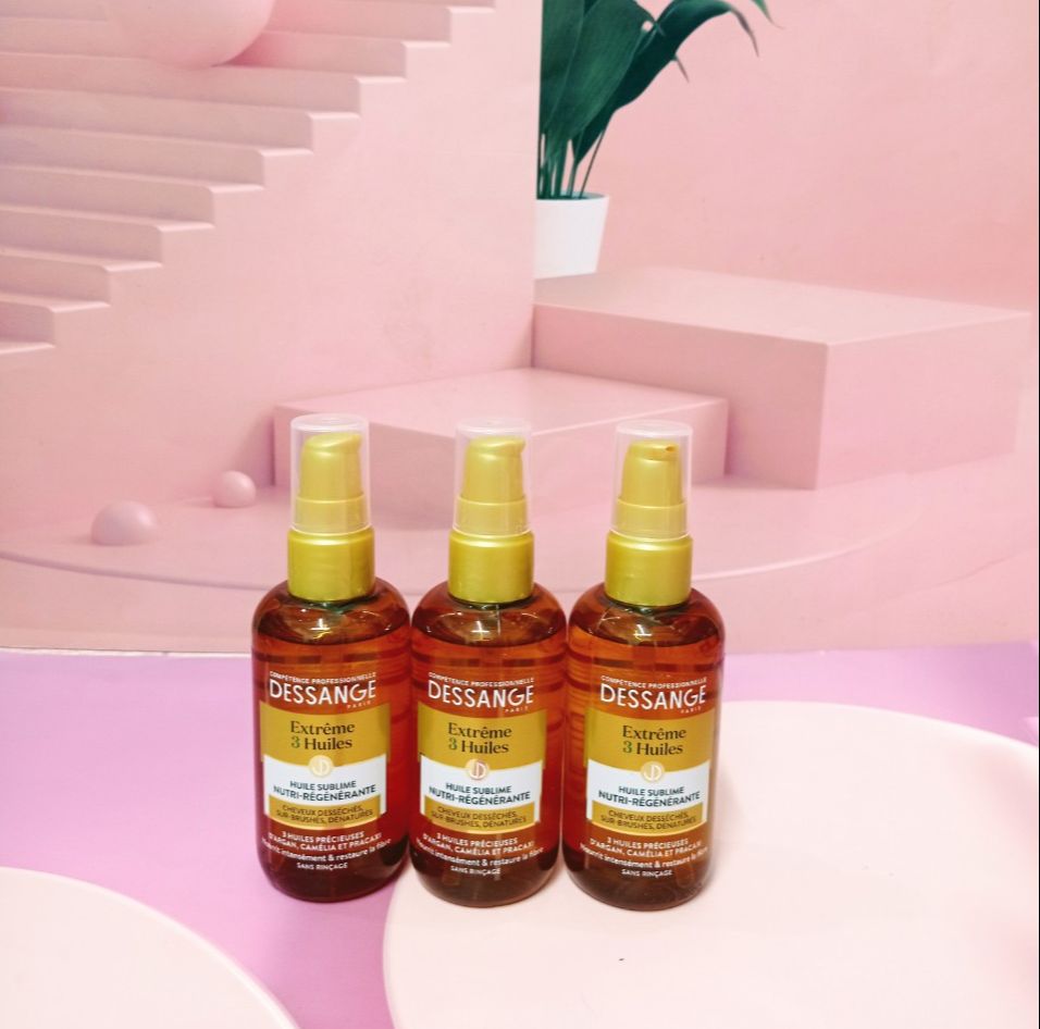 Tinh dầu dưỡng tóc Dessange Extreme 3 Huiles của Pháp, giúp dưỡng, phục hồi tóc yếu, tóc hư tổn