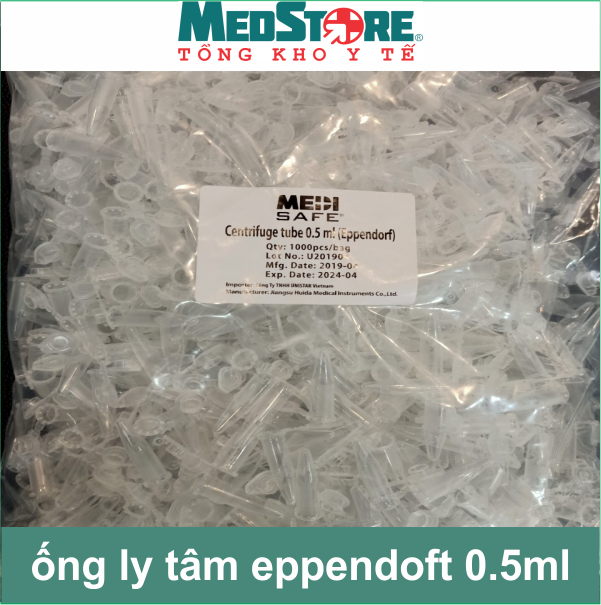 Ống ly tâm Eppendorf 0.5ml (túi 1000 chiếc) - TBYT Medstore - Eppendorf 0,5ml
