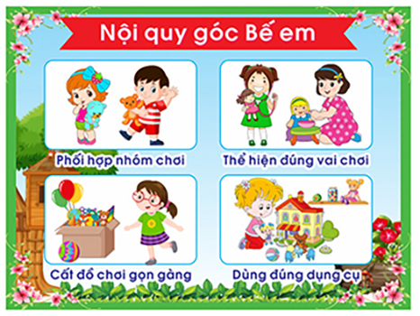 TRANH GÓC MẦM NON - NỘI QUY GÓC CHƠI (BÁN LẺ)