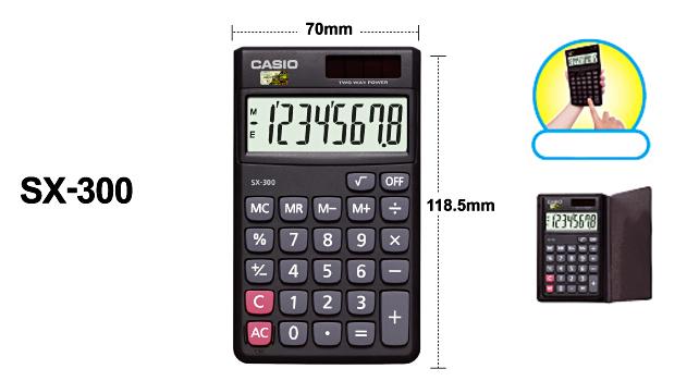 [HCM]Máy tính bỏ túi Casio SX-300 (Đen)