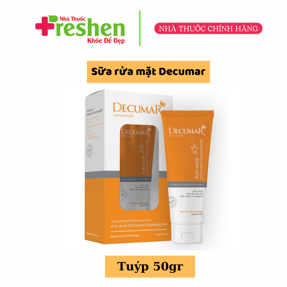 [HCM]Gel rửa mặt Decumar Advanced Cleanser sạch nhờn ngừa mụn [Tuýp 100g] - DECUMAR CLEANSING GEL