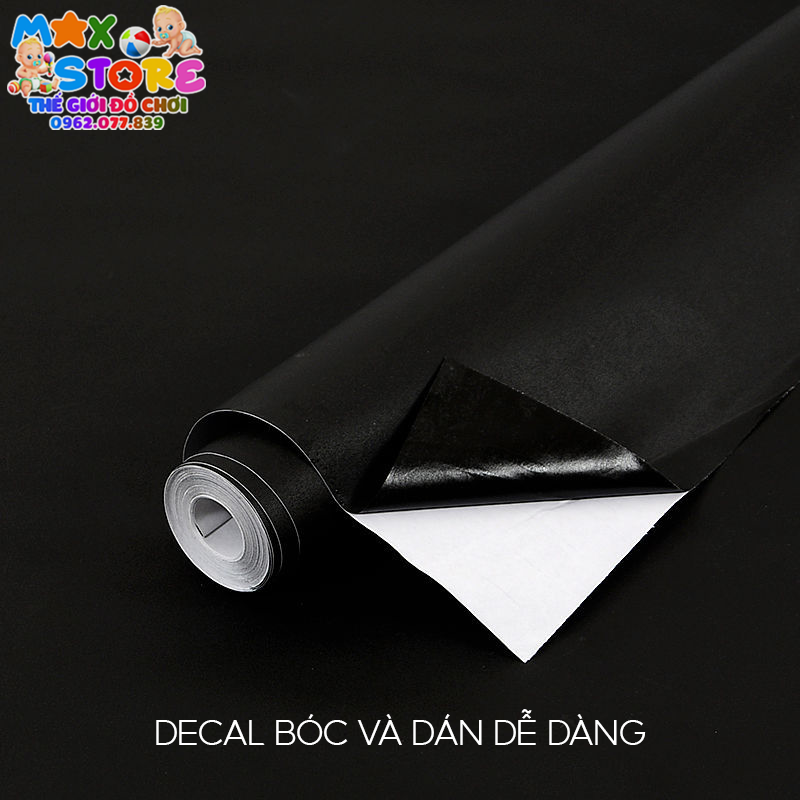 Decal Đen Nhám, Decan Sần Giấy Dán Màu Đen, Dán Bàn, Tủ