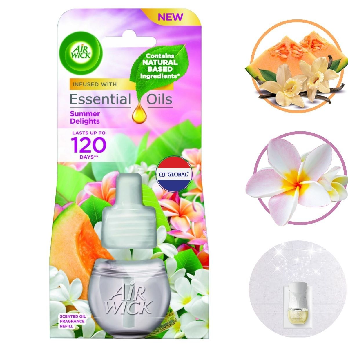 Tinh dầu nhập khẩu - hoa lan trắng. lọ tinh dầu thơm phòng air wick summer delights 19ml. tinh dầu thơm phòng, khử mùi, đuổi muỗi, tinh dầu cắm điện, phụ kiện làm thơm phòng