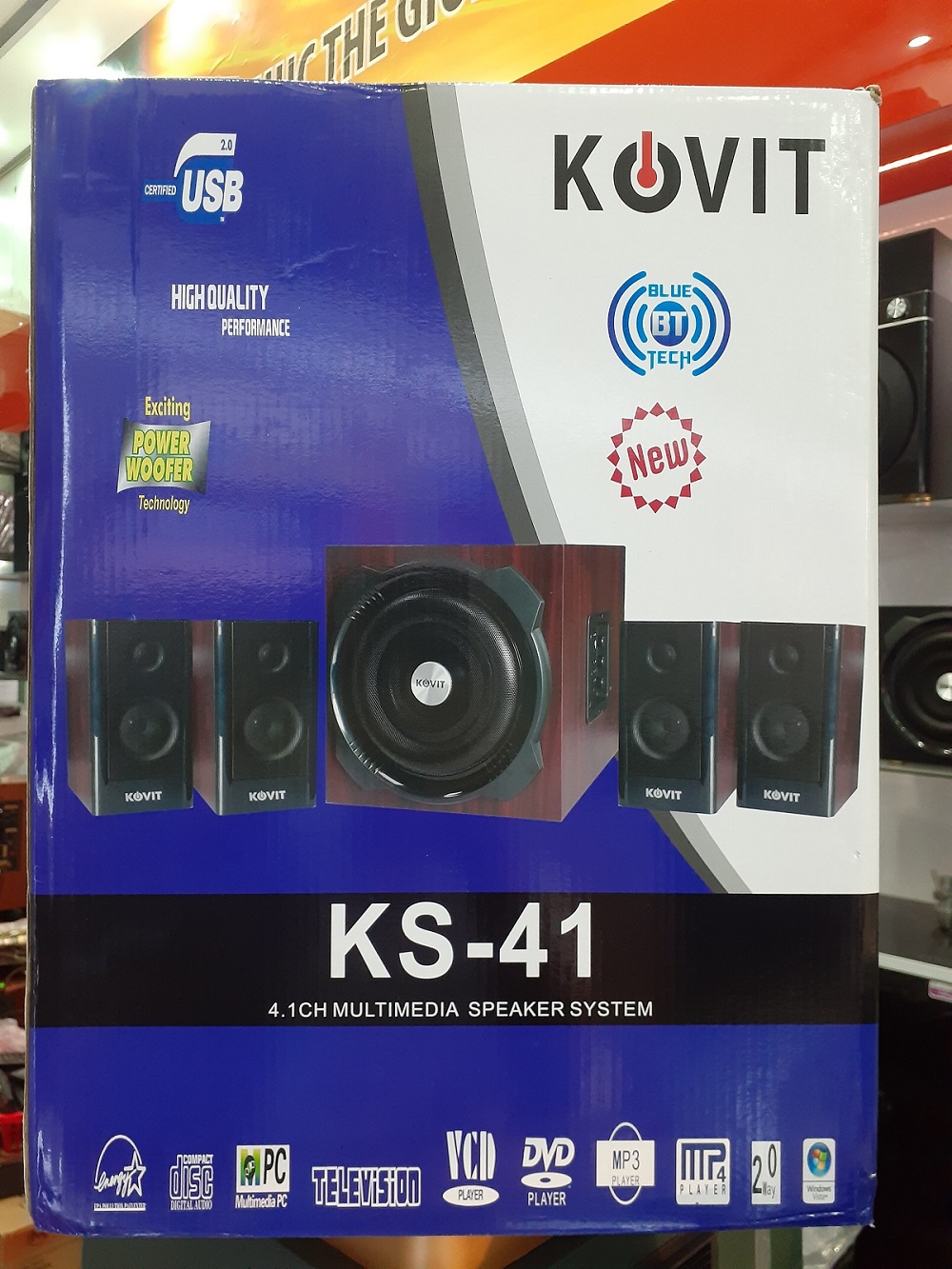Dàn âm thanh 4.1, loa vi tính Bluetooth, loa Kovit KS-41