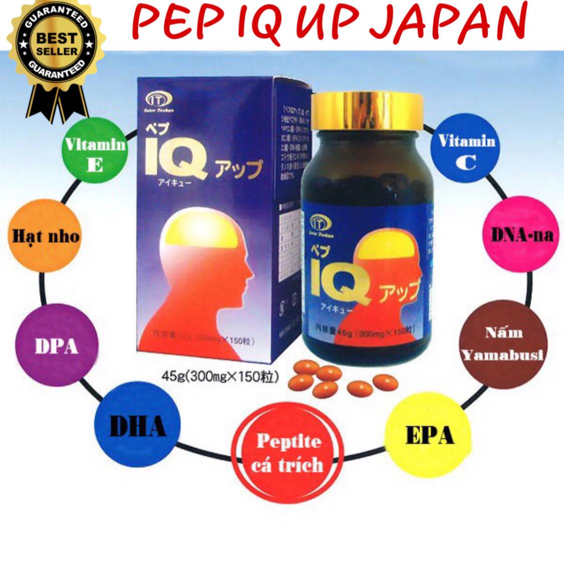 Bổ não tăng trí nhớ Pep IQ Up Nhật Bản 150 viên