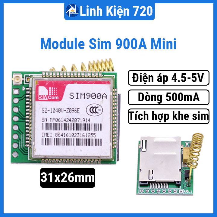 Module sim 900a mini integrated sim slot
