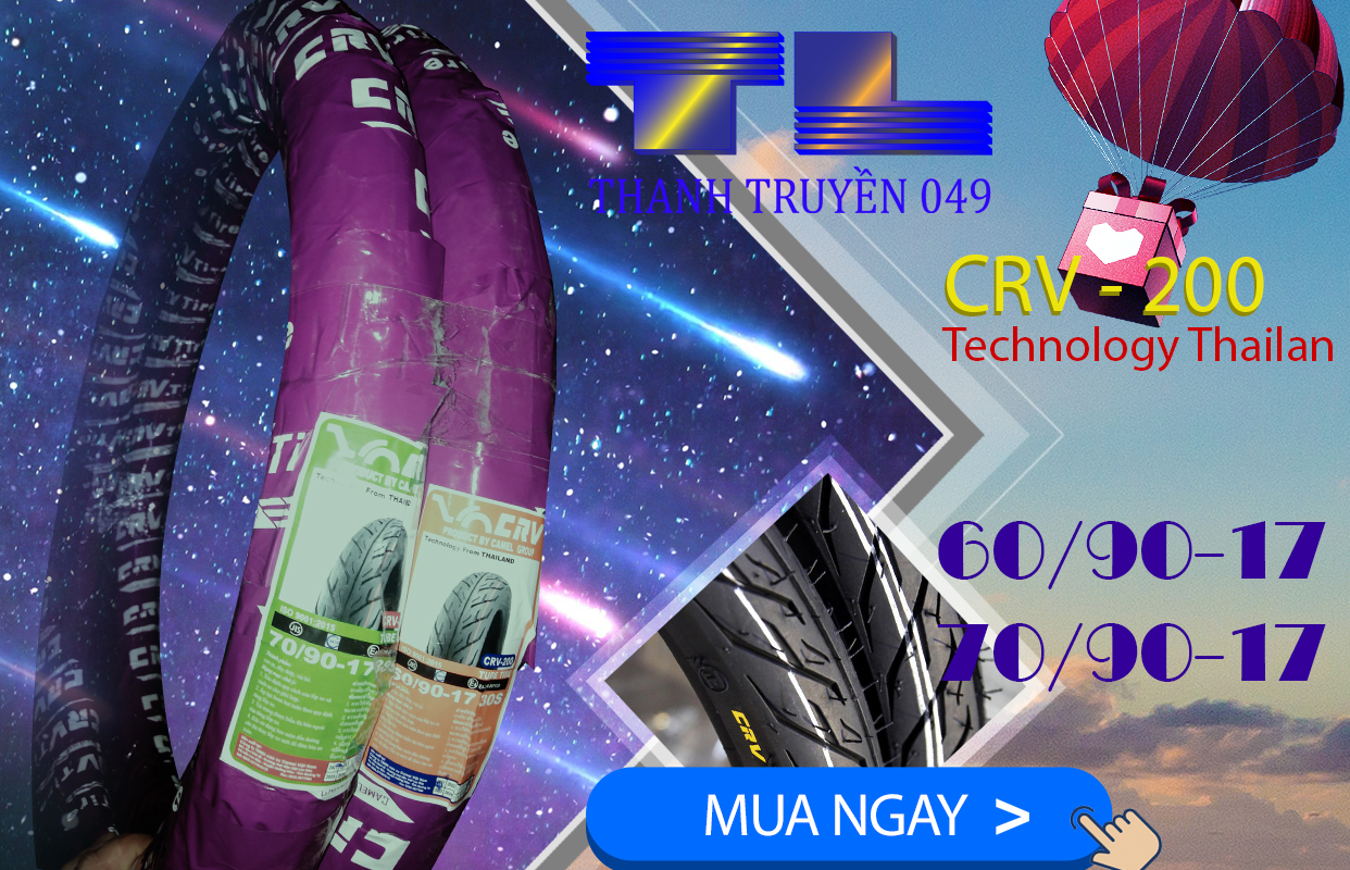 Vỏ CRV 1 cặp (60/90-17) + (70/90-17)  thailan (Bao bì  tím)