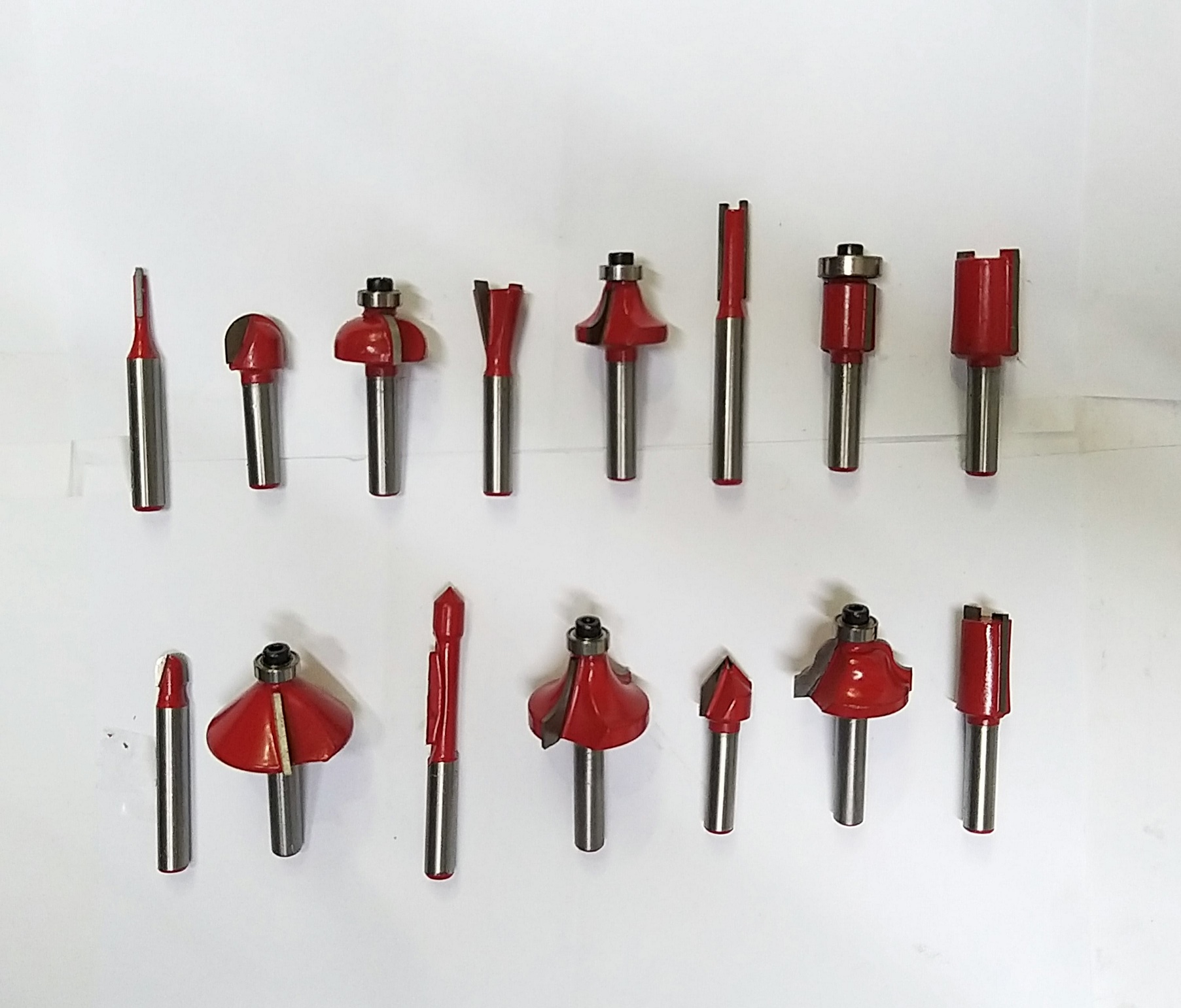 [HCM]BỘ MŨI PHAY GỖ CAO CẤP (6.3mm) 15pcs