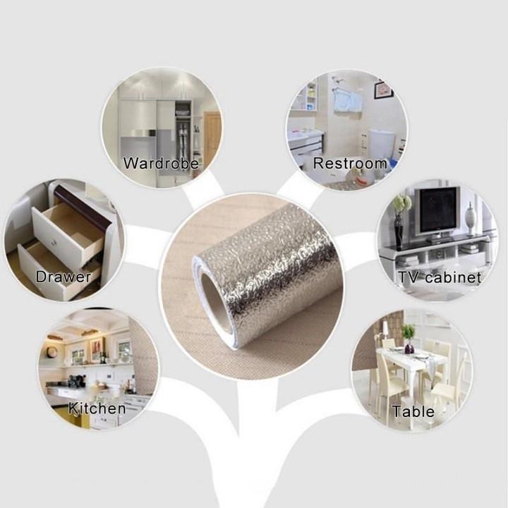 Cuộn giấy bạc dán bếp chống thấm cách nhiệt 3mx60cm