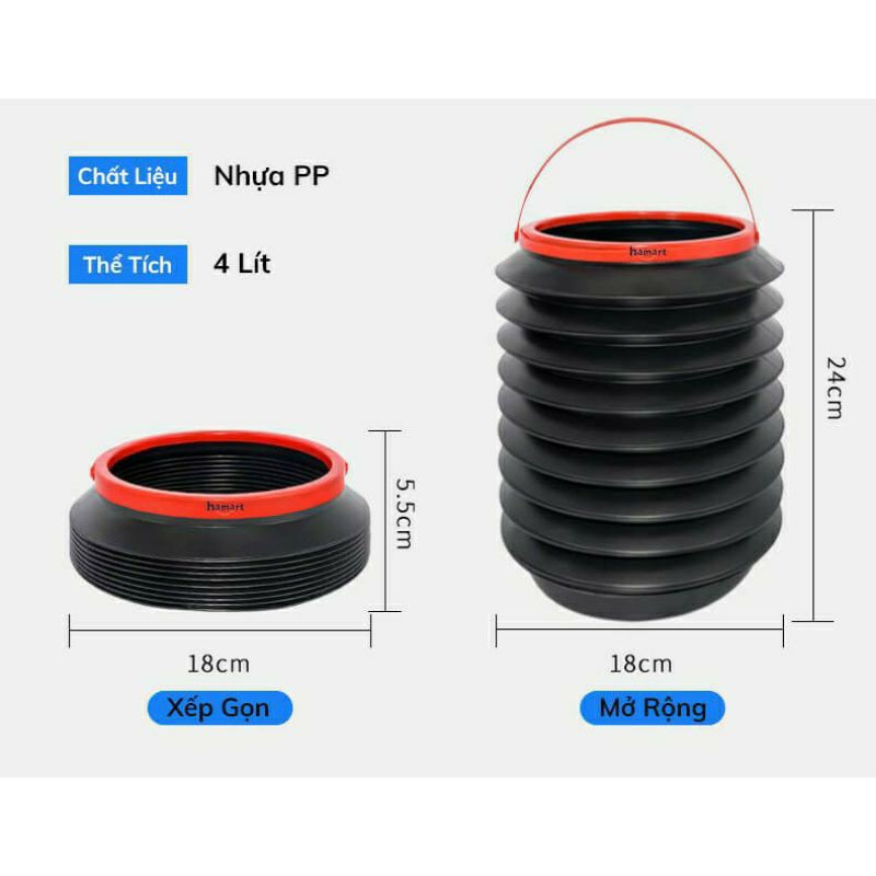 [HCM]Thùng Đựng Rác Mini Ô Tô 4 Lít