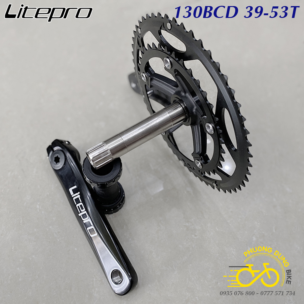 Đùi đĩa (Giò dĩa) rỗng xe đạp 2 Tầng LITEPRO 39-53T (GIÒ BÓNG)