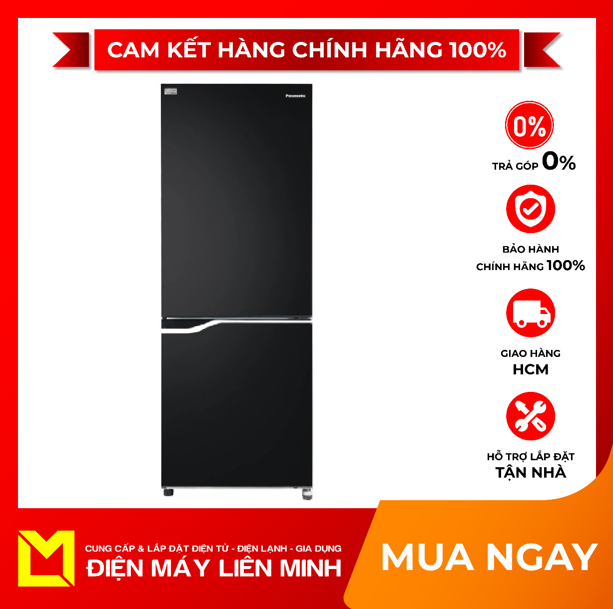 Tủ lạnh panasonic nr-sv280bpkv 255l - giao hàng miễn phí hcm