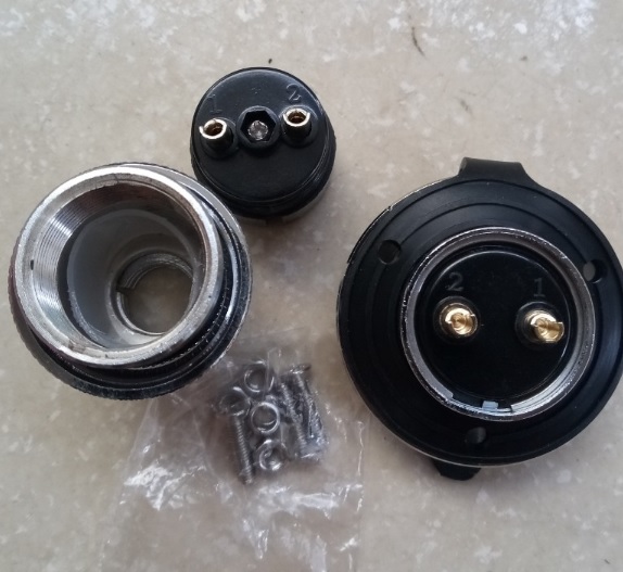 Bộ giắc cắm đực và cái M25 2 chân