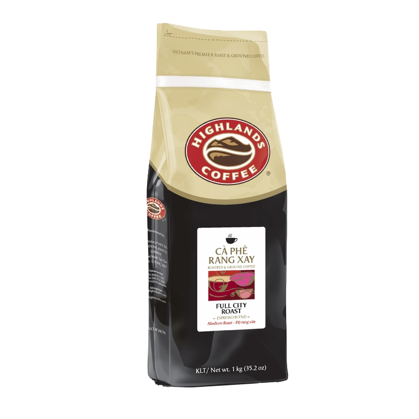 Cà phê Hạt Full City Highlands Coffee 1kg_DATE T6/2023