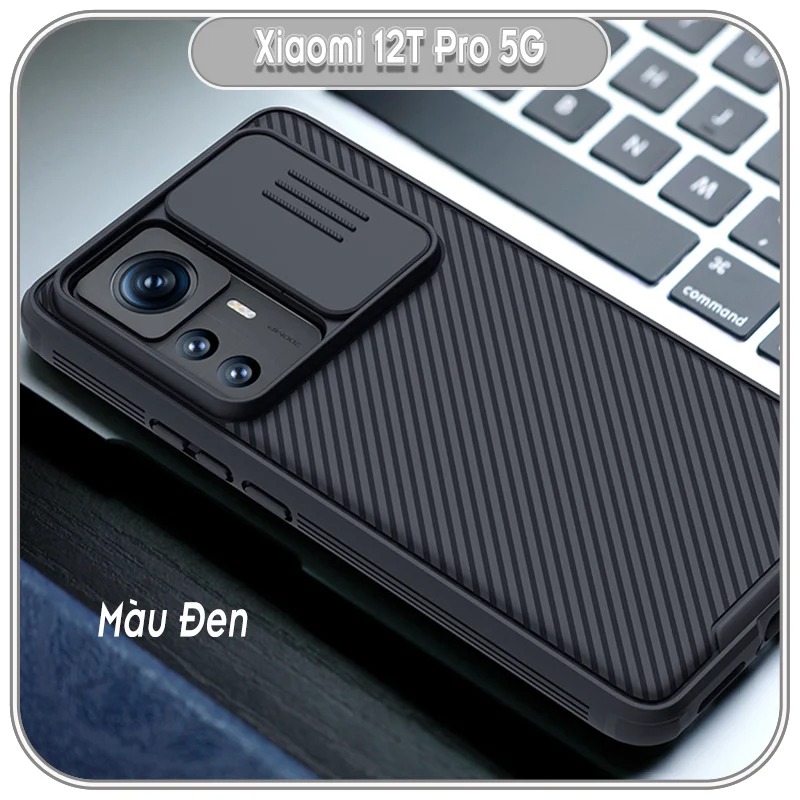 Ốp lưng cho xiaomi 12t pro, nillkin camshield pro che camera hàng nhập khẩu